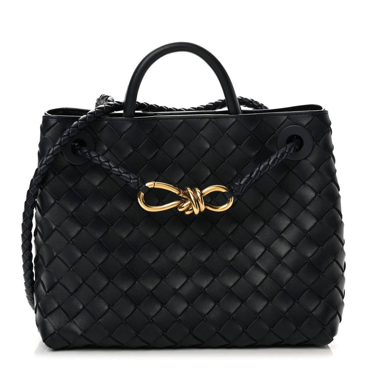 Bottega Veneta Nappa Intrecciato Small Andiamo Shoulder Bag Duke 1 of 11