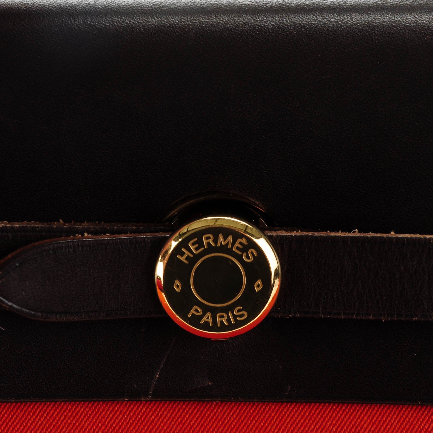 Hermes Toile Herbag PM 30 Orange and Red 13 of 15