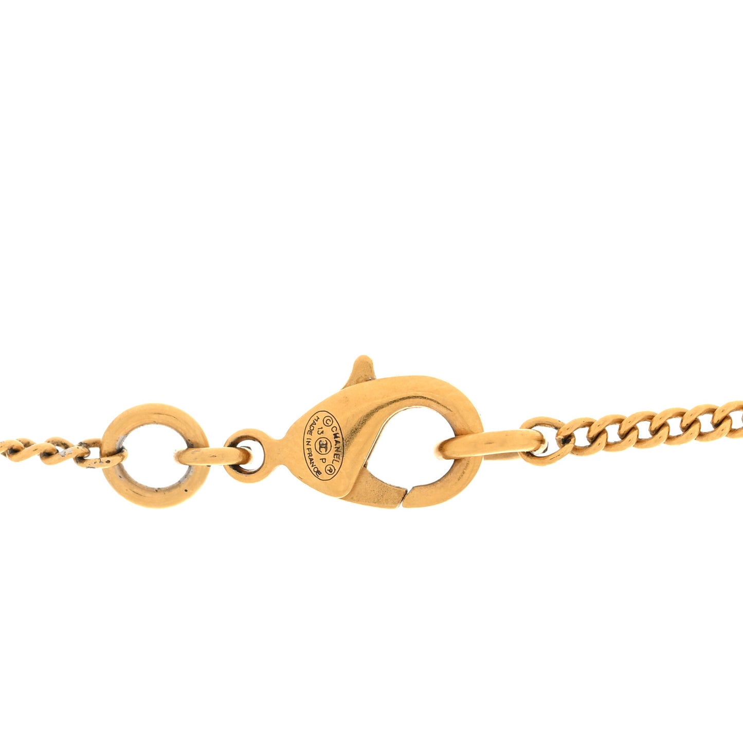 Metal CC Necklace Matte Gold