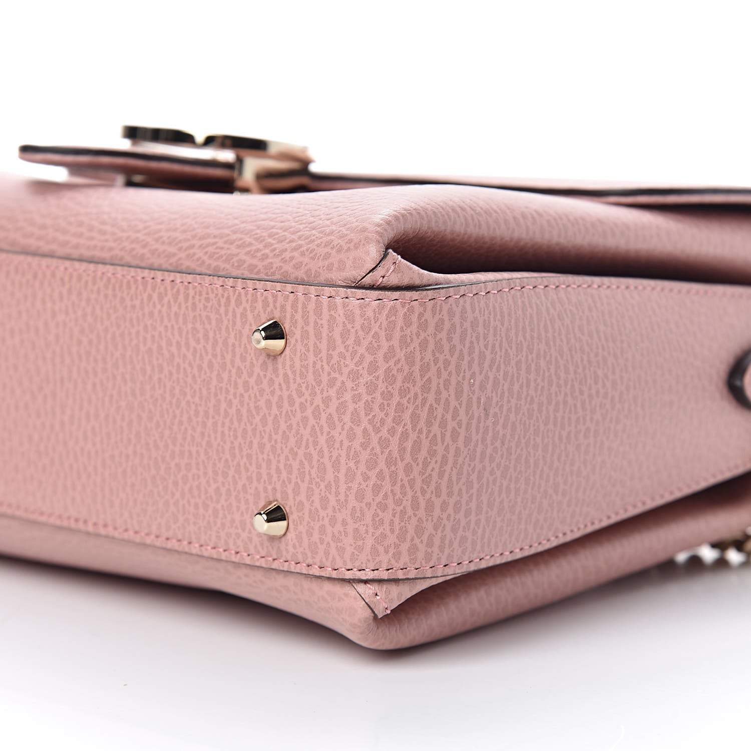 Gucci Dollar Calfskin Interlocking G Top Handle Shoulder Bag Soft Pink 10 of 10
