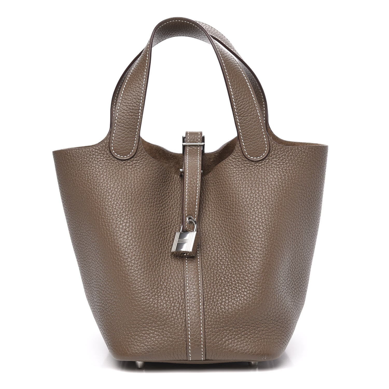 Hermes Taurillon Clemence Picotin Lock 18 PM Etoupe 1 of 10