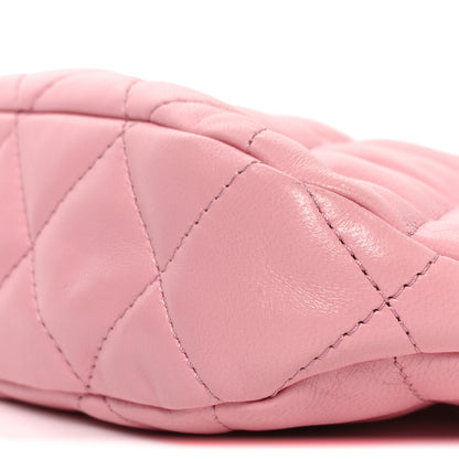 Chanel Lambskin Quilted CC Links Hobo Light Pink 10 of 11