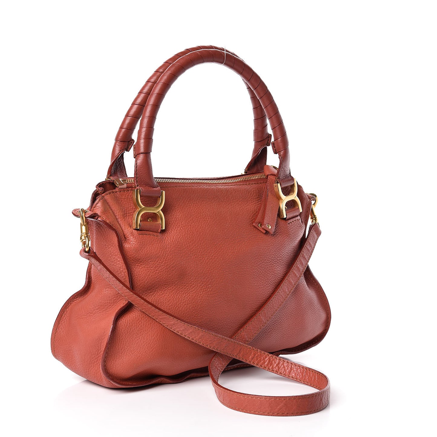 Calfskin Medium Marcie Satchel Clay