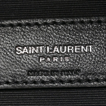 Saint Laurent Calfskin Medium Miles Logo Bowler Duffel Bag Black 6 of 11