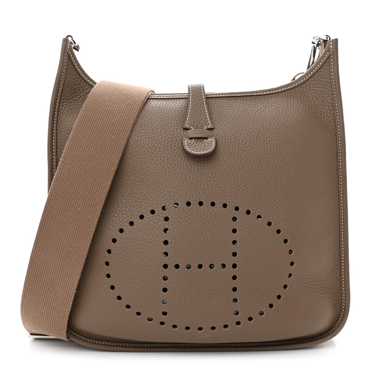 Hermes Taurillon Clemence Evelyne III PM Etoupe 1 of 10