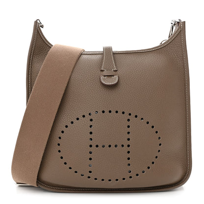 Hermes Taurillon Clemence Evelyne III PM Etoupe 1 of 10