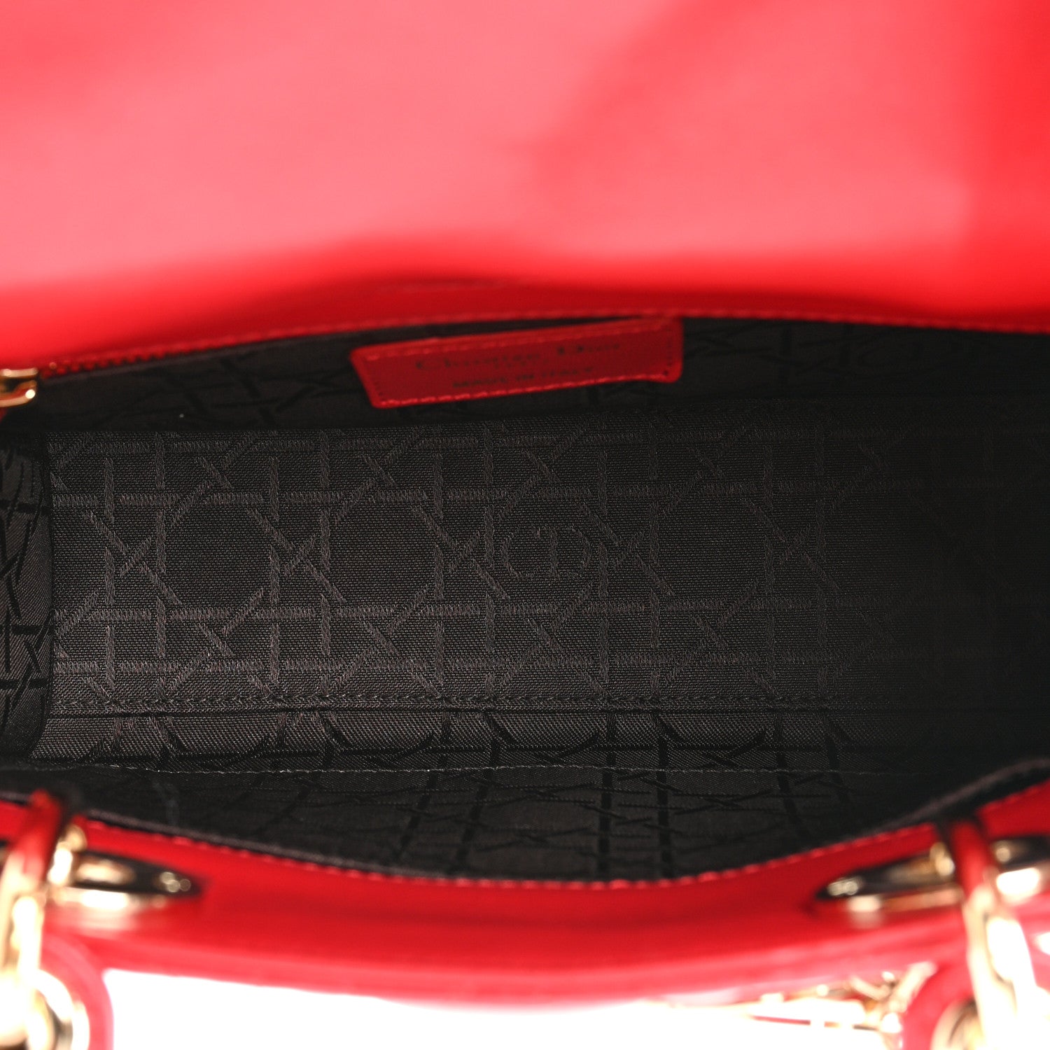 Christian Dior Lambskin Cannage Small Lucky Badges My Lady Dior Red 5 of 13