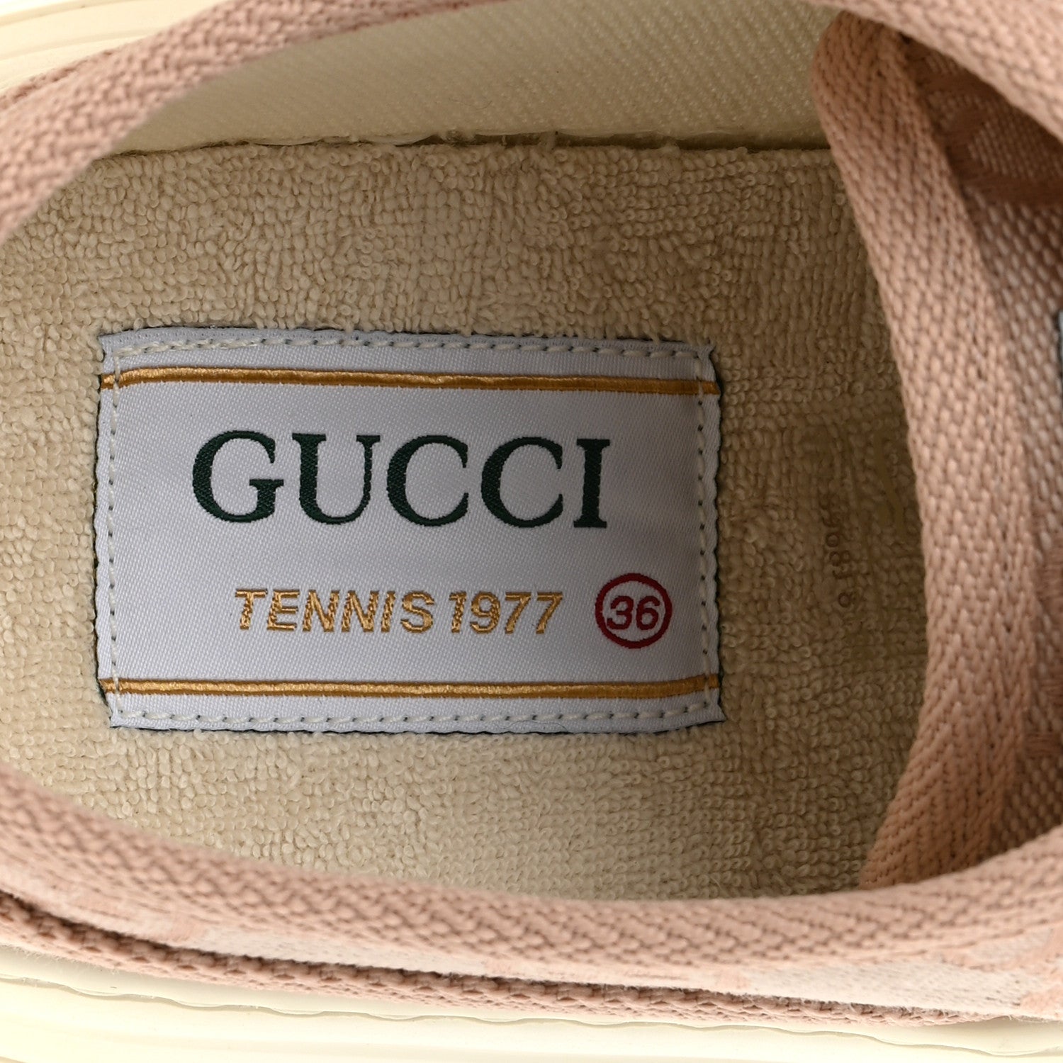 Gucci GG Monogram Womens 1977 Tennis Platform 52mm Sneakers 36 Skin Rose 7 of 9