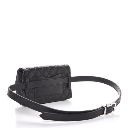 Chanel Grained Calfskin Quilted 2.55 Reissue Flap Belt Bag Clutch Black 3 of 7