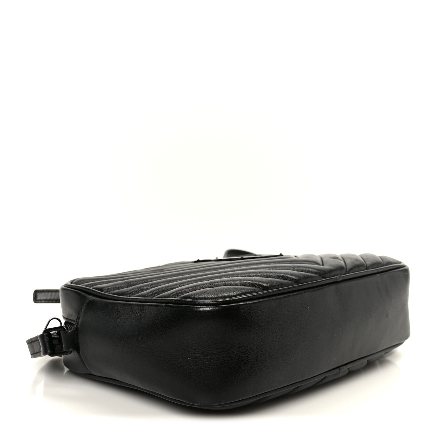 Saint Laurent Calfskin Matelasse Monogram Monochrome Lou Camera Bag Black 4 of 10