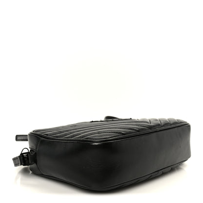 Saint Laurent Calfskin Matelasse Monogram Monochrome Lou Camera Bag Black 4 of 10