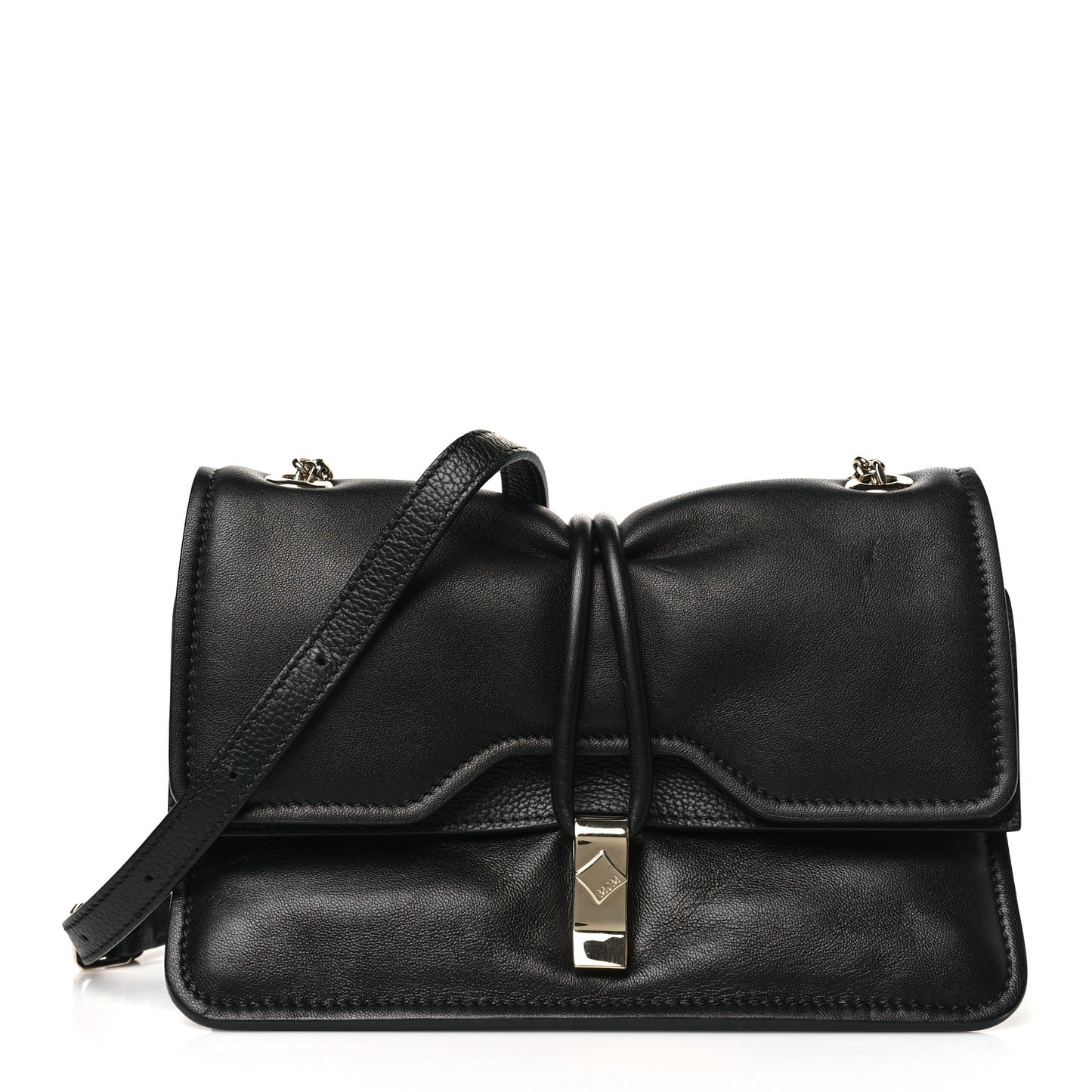 Calfskin Small Candy Shoulder Bag Black