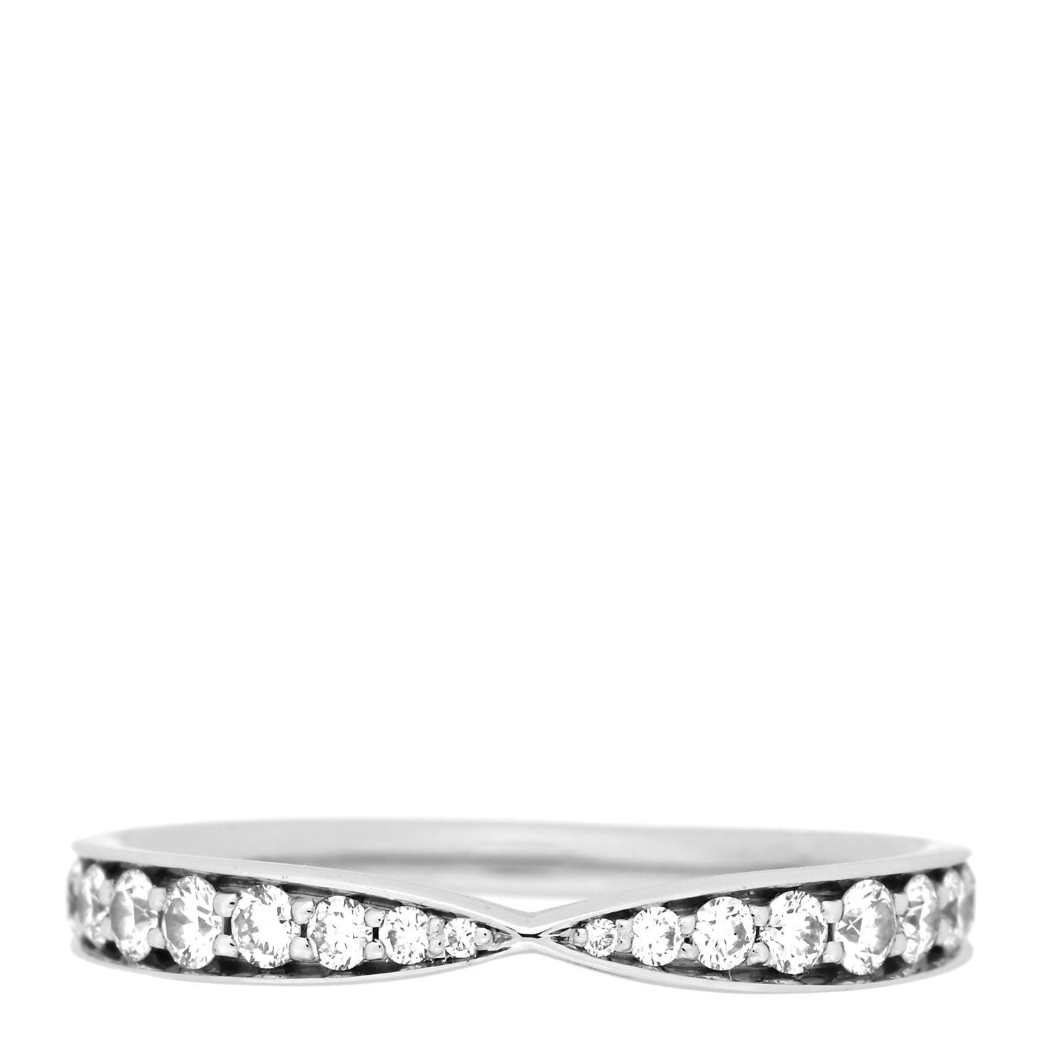 Tiffany Platinum Diamond Harmony Bead-set Band Ring 48 4.5 1 of 5
