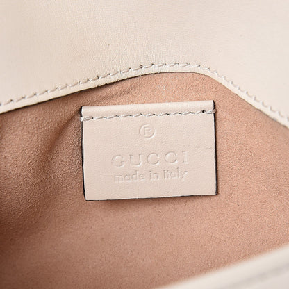 Gucci Calfskin Matelasse Super Mini GG Marmont Shoulder Bag White 6 of 7