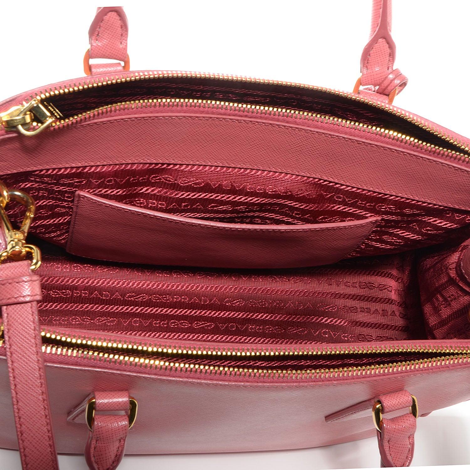 Prada Saffiano Lux Small Double Zip Tote Tamaris 6 of 9