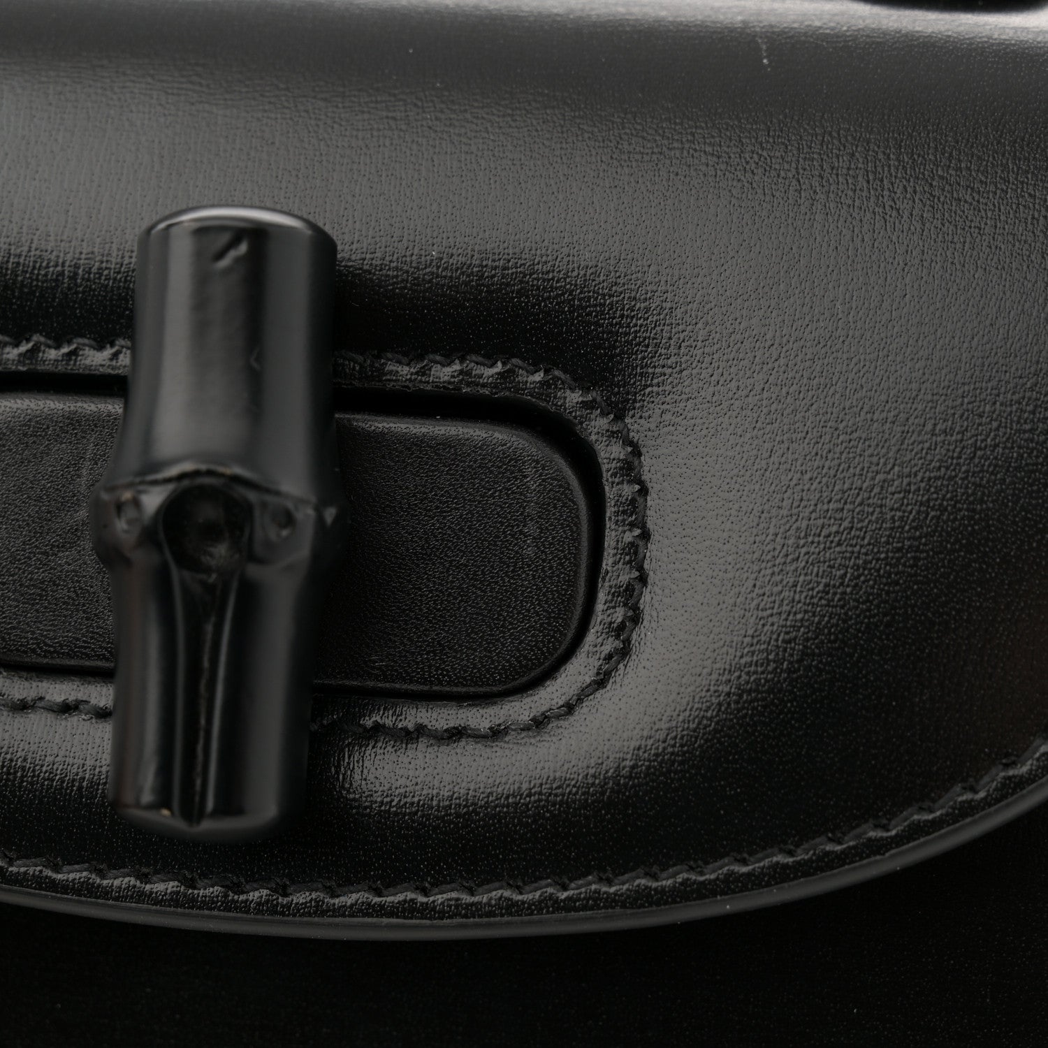 Gucci Boarded Dyana Lux Calfskin Web Monochrome Mini Bamboo 1947 Top Handle Bag Black 14 of 14