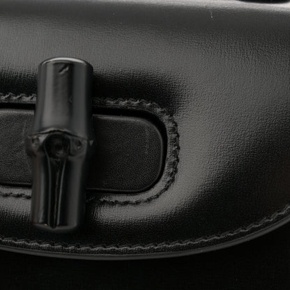 Gucci Boarded Dyana Lux Calfskin Web Monochrome Mini Bamboo 1947 Top Handle Bag Black 14 of 14