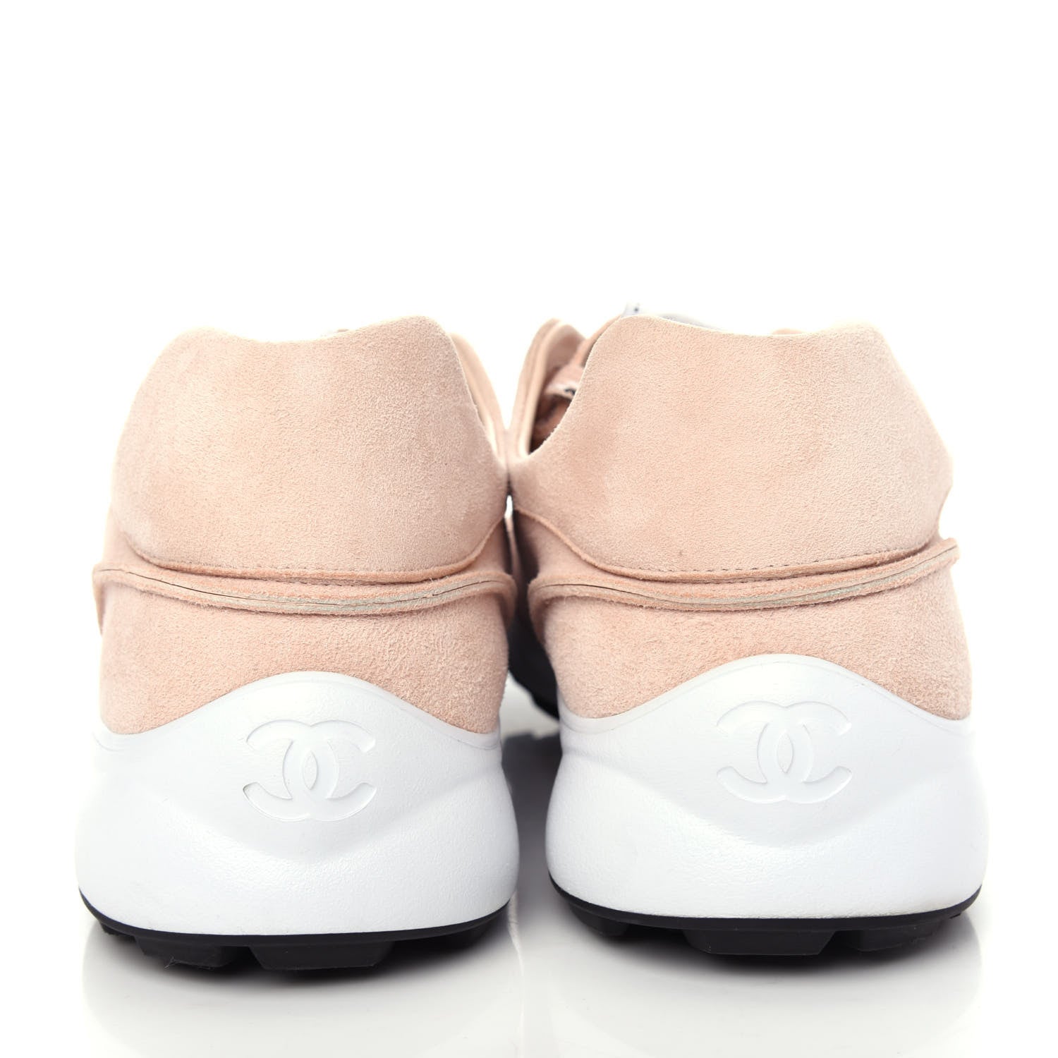 Chanel Suede Goatskin CC Sneakers 40.5 Light Pink 7 of 11