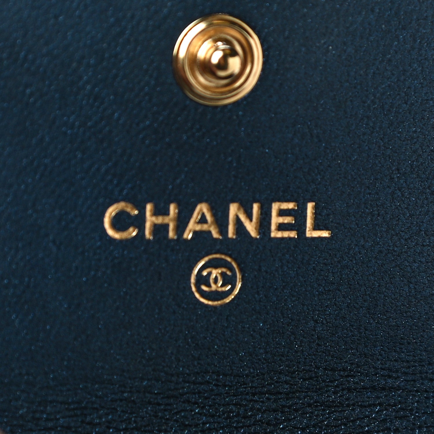 Chanel Metallic Lambskin Quilted Boy Flap Card Holder Blue 6 of 12