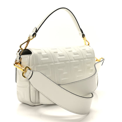 Fendi Nappa FF 1974 Embossed Baguette White 3 of 8
