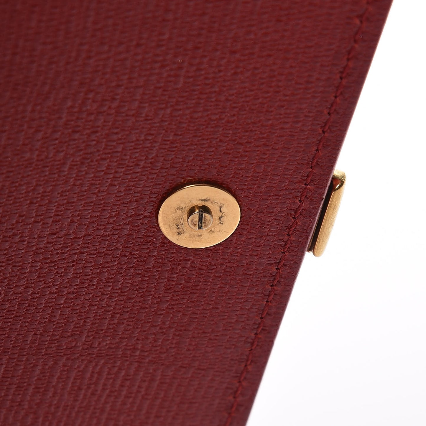 Textured Calfskin Classic Y Ligne Clutch Red