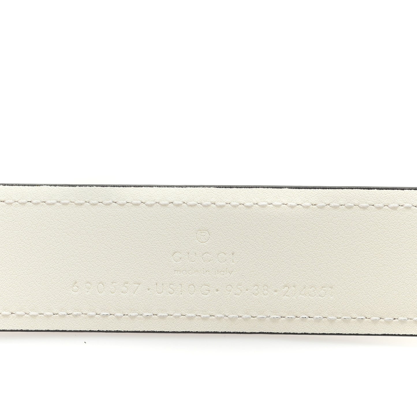 Ciny Lux Calfskin Blondie 30mm Belt 95 38 White
