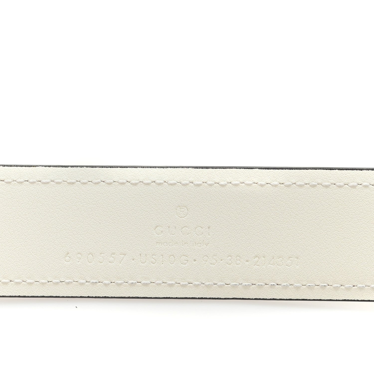 Gucci Ciny Lux Calfskin Blondie 30mm Belt 95 38 White 3 of 4