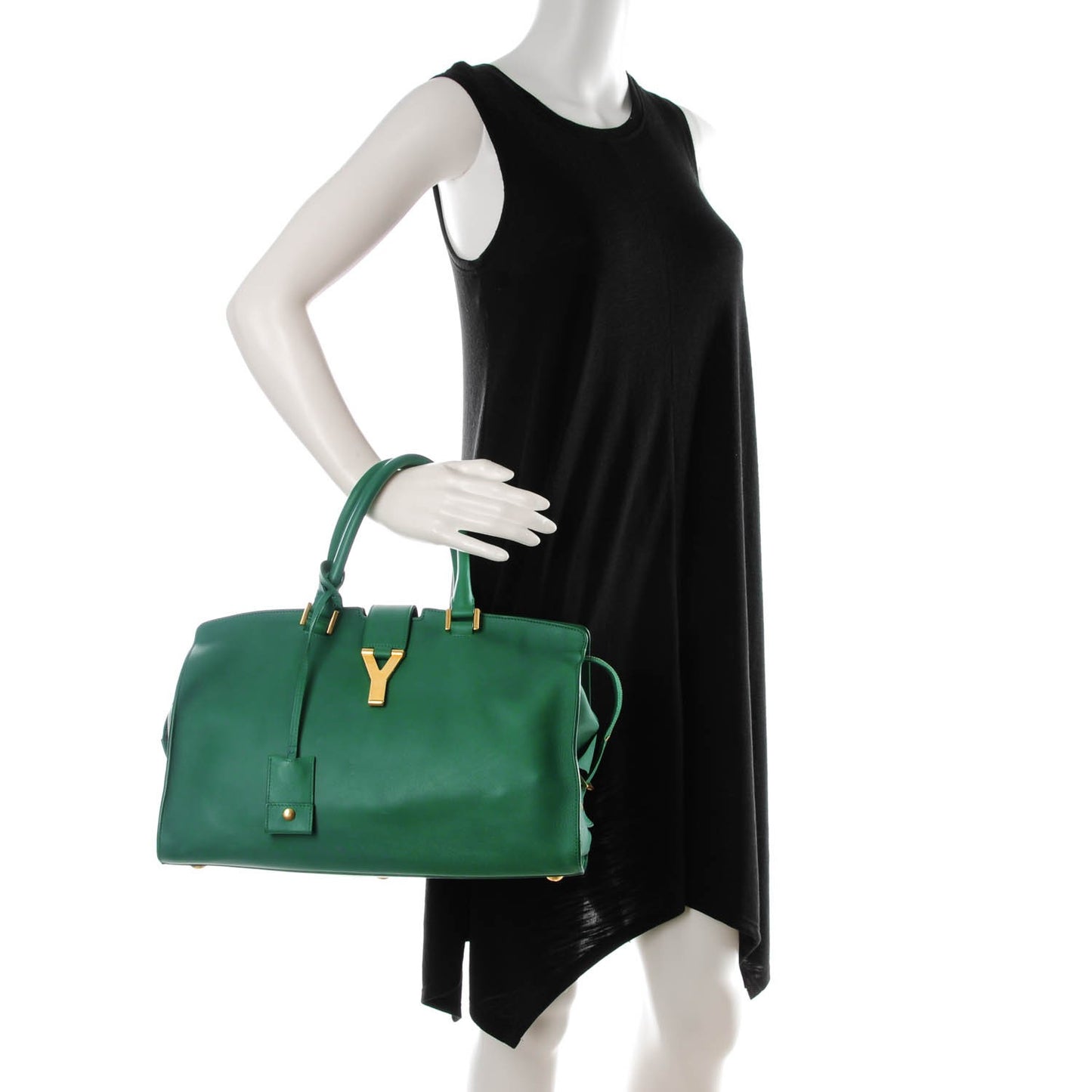 Calfskin Medium Classic Y Cabas Green