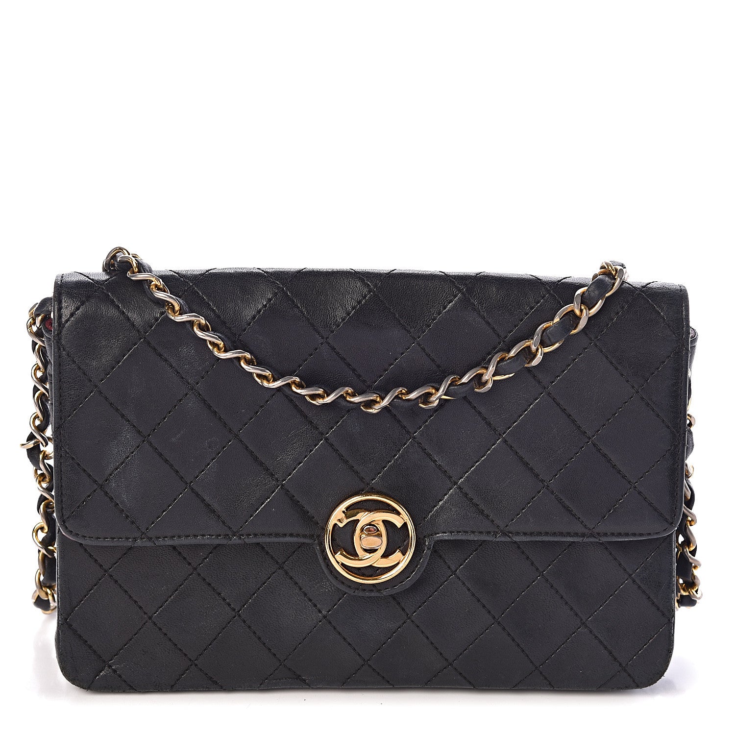 Chanel Lambskin Quilted Small Single Flap Black 1 of 14