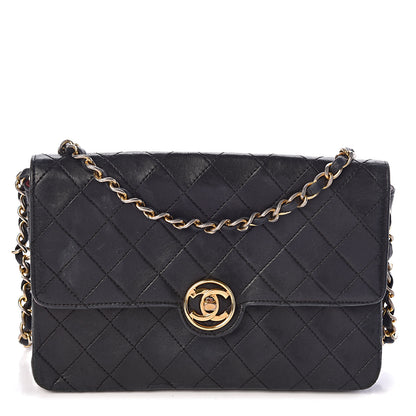 Chanel Lambskin Quilted Small Single Flap Black 1 of 14