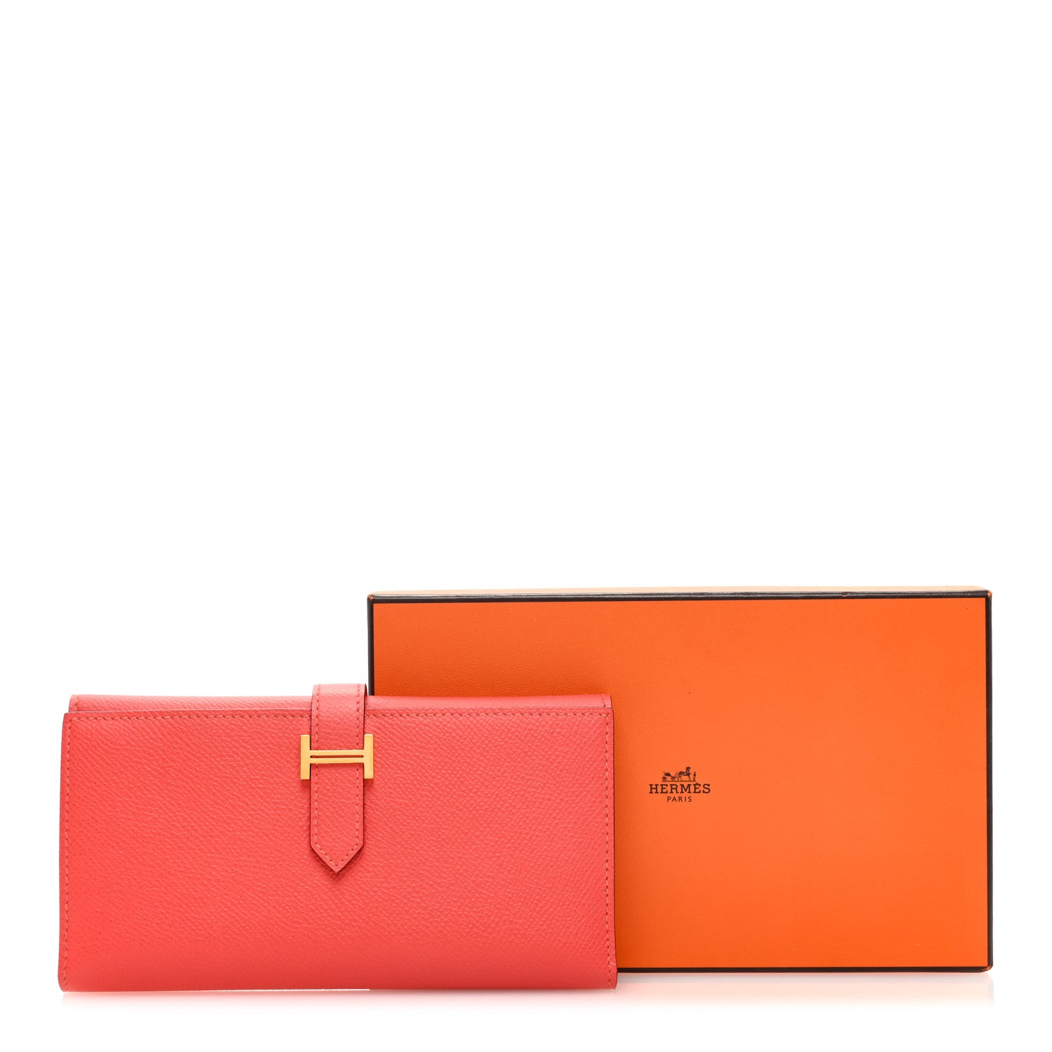 Hermes Epsom Tri-Fold Bearn Gusset Wallet Rose Jaipur 7 of 7