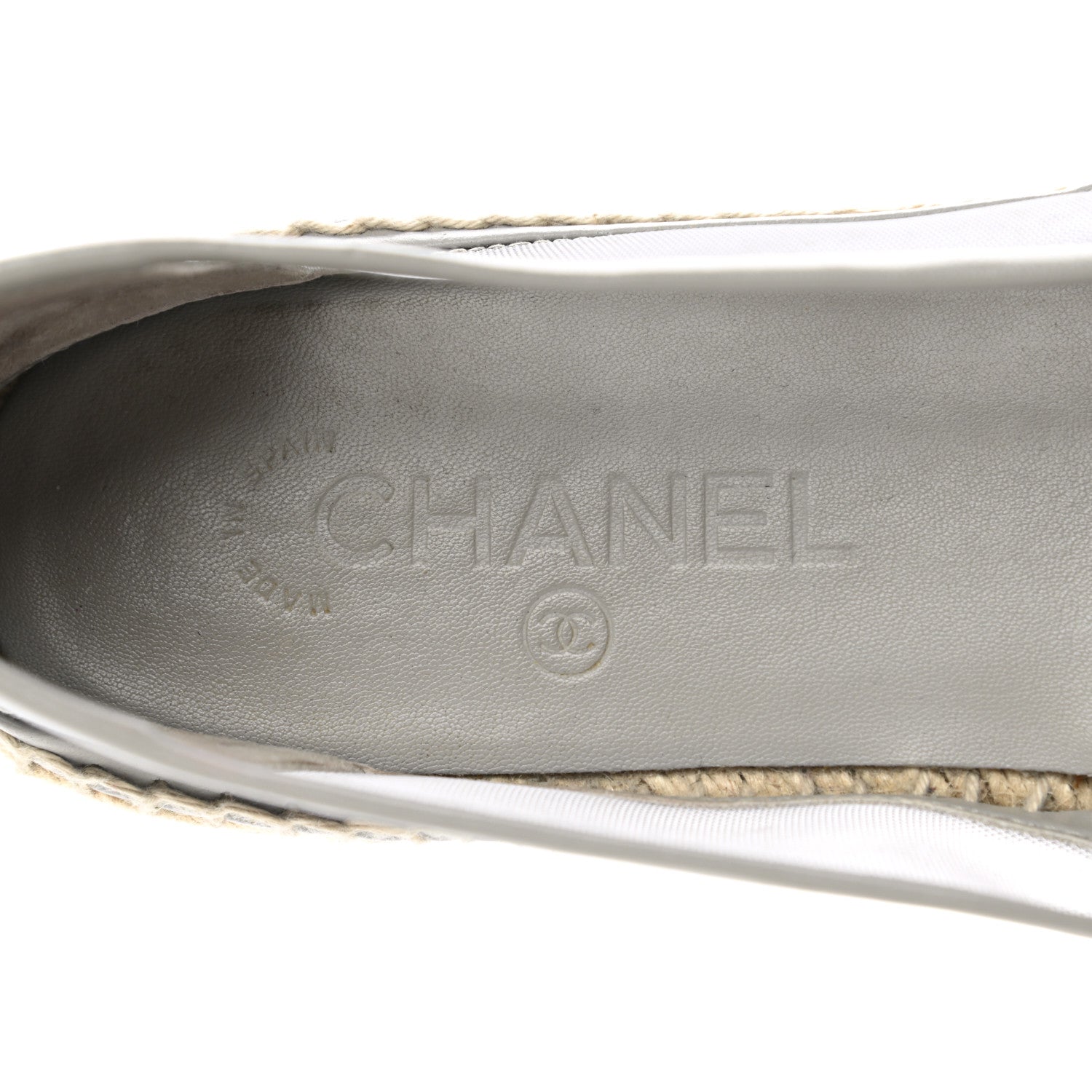 Chanel Mesh Grosgrain CC Espadrilles 41 Grey 6 of 6