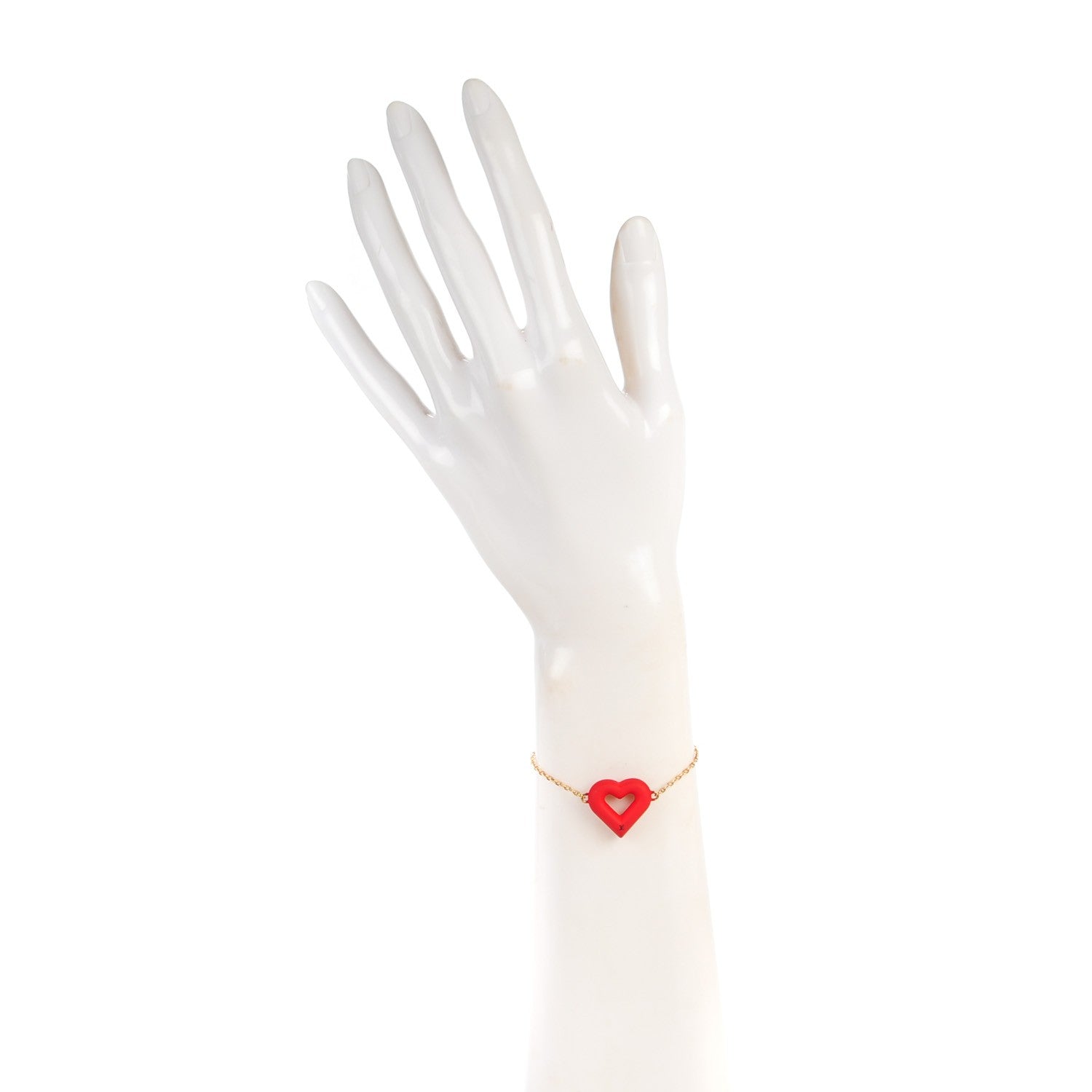 Louis Vuitton LV and V Bracelet Gold Red 2 of 5