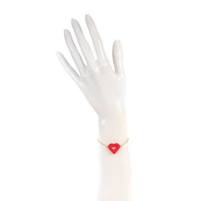 Louis Vuitton LV and V Bracelet Gold Red 2 of 5