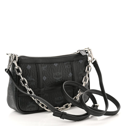 MCM Visetos Mini Aren Chain Crossbody Bag Black 3 of 11