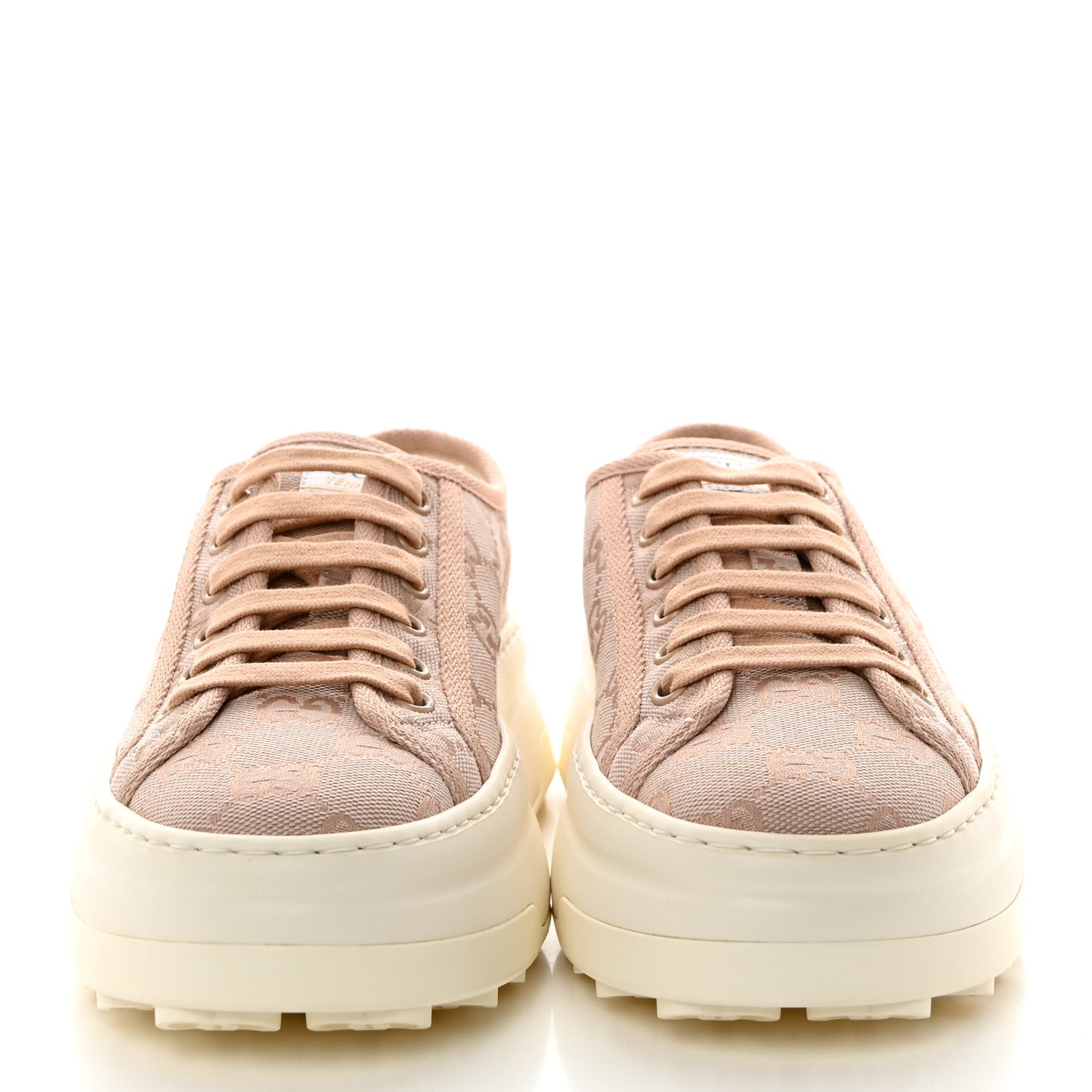 Gucci GG Monogram Womens 1977 Tennis Platform 52mm Sneakers 37 Skin Rose 2 of 8