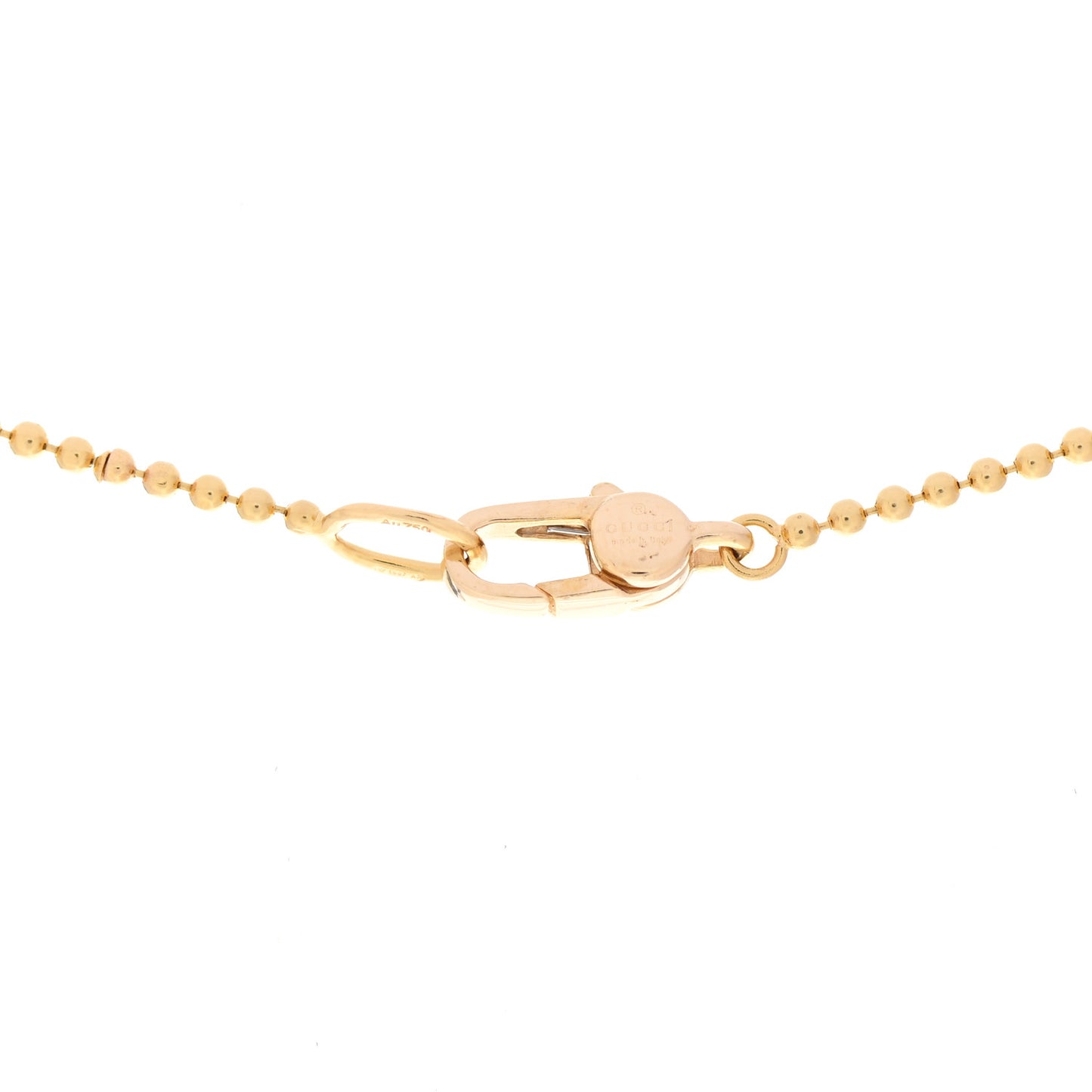 18K Yellow Gold Running GG Pendant Necklace