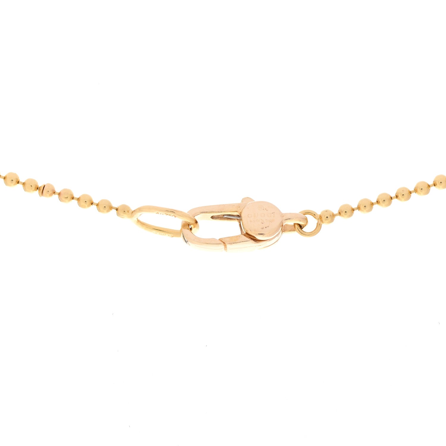 Gucci 18K Yellow Gold Running GG Pendant Necklace 4 of 5