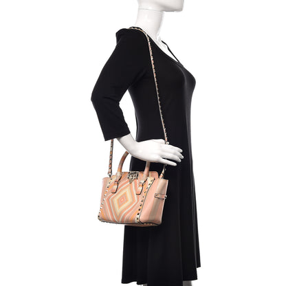 Valentino Garavani Vitello Native Couture 1975 Mini Rockstud Tote Mandarin Sorbet 2 of 17