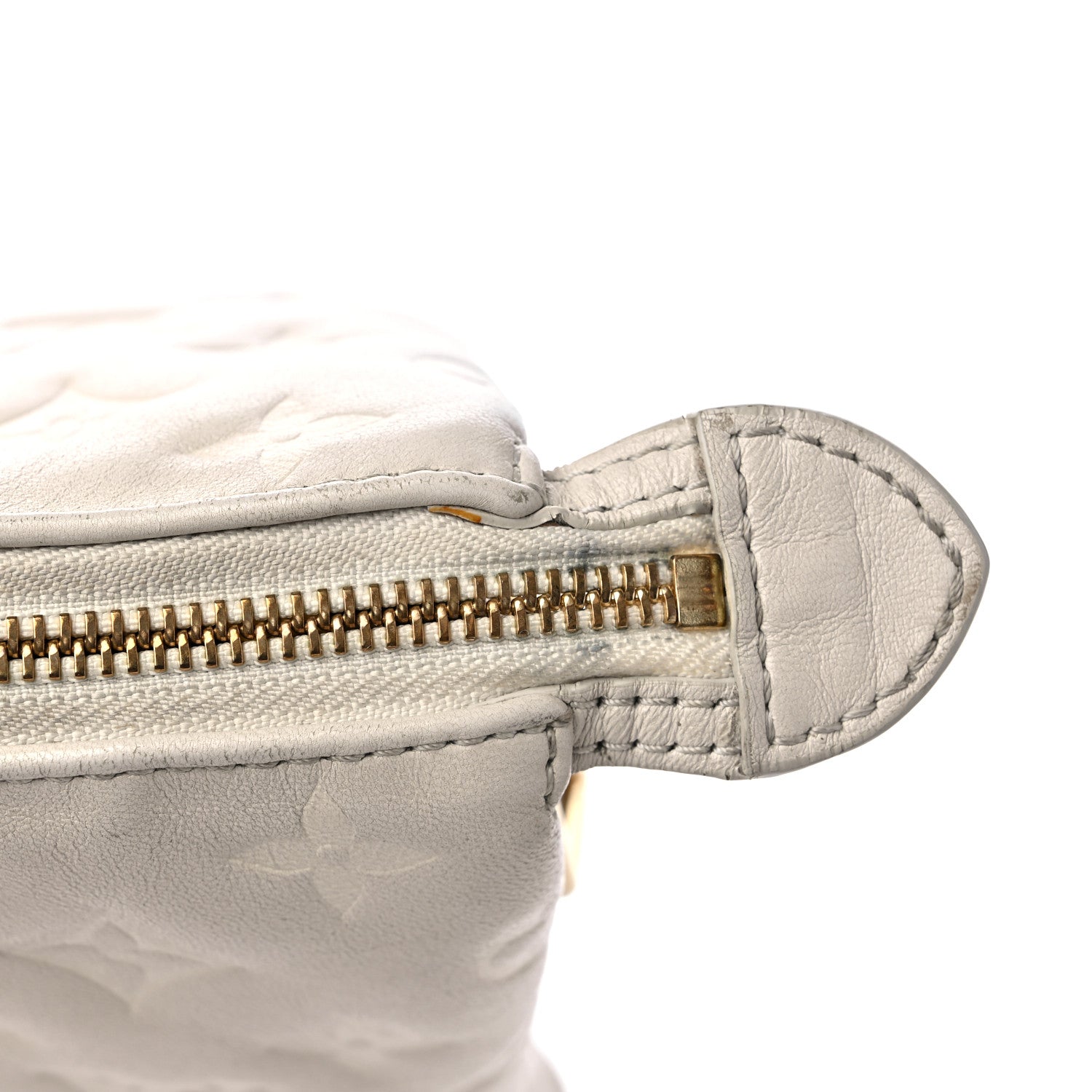 Louis Vuitton Lambskin Embossed Monogram Coussin PM Beige Cream 11 of 13