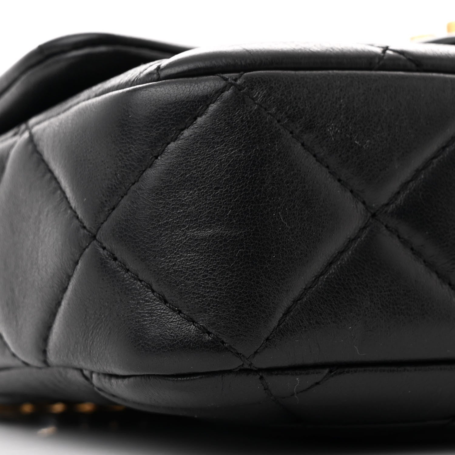 Chanel Lambskin Enamel Quilted Mini Pending CC Square Flap Black 9 of 10