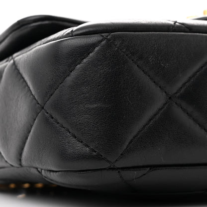 Chanel Lambskin Enamel Quilted Mini Pending CC Square Flap Black 9 of 10