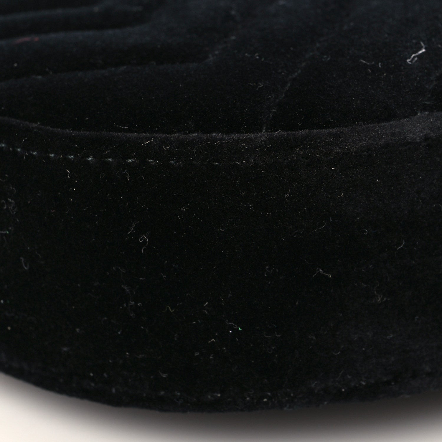 Gucci Velvet Matelasse GG Marmont Belt Bag 85 34 Black 8 of 9