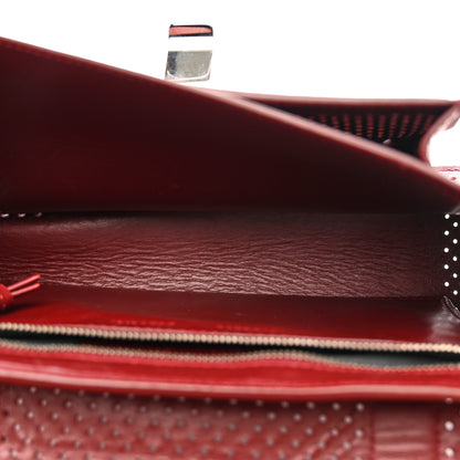 Proenza Schouler Lambskin Perforated Tiny PS1 Satchel Burgundy 5 of 14