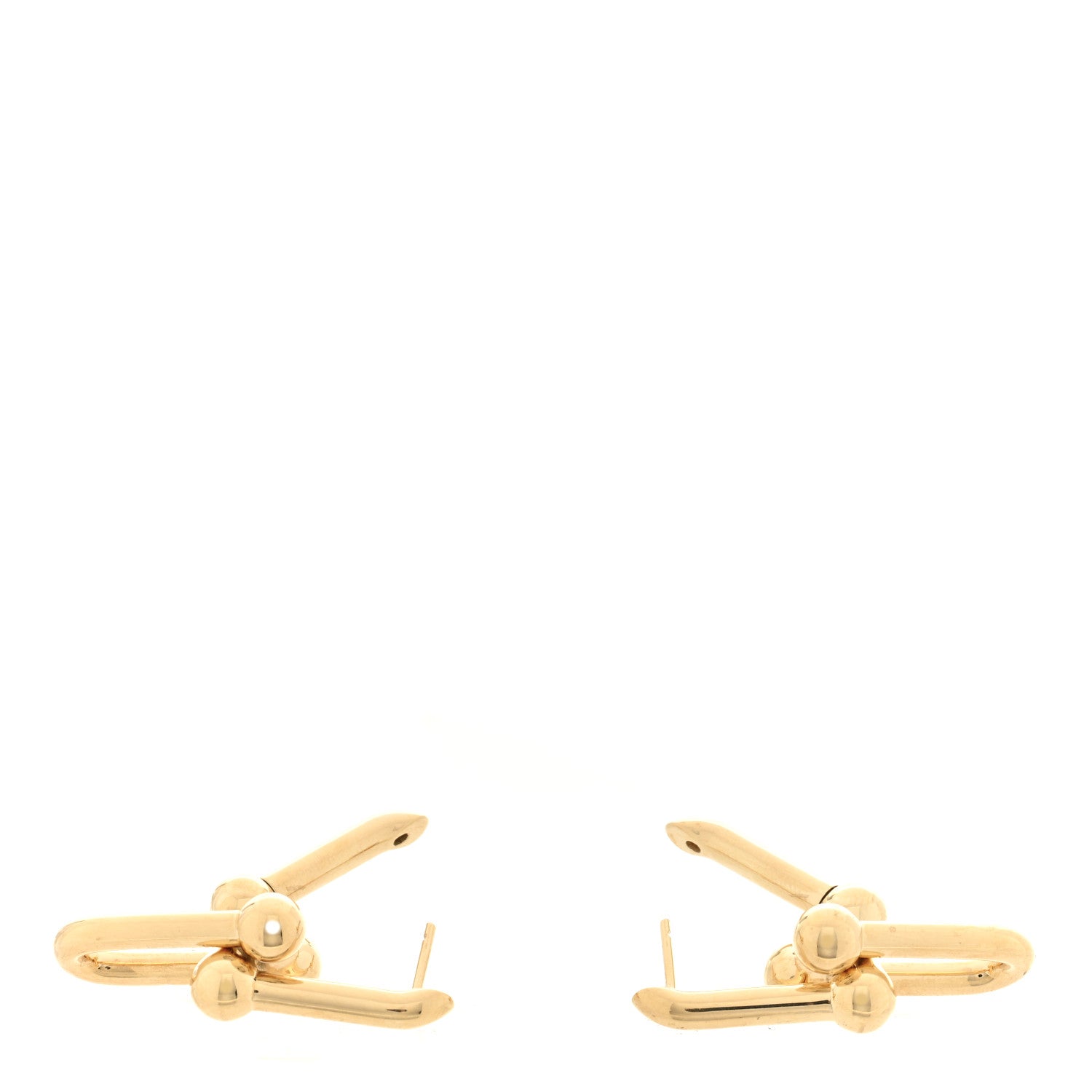 Tiffany 18K Yellow Gold Large HardWear Link Earrings 3 of 4