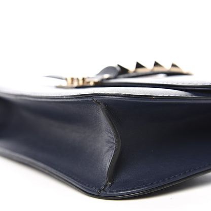 Valentino Garavani Vitello Medium Glam Lock Rockstud Flap Marine 8 of 10
