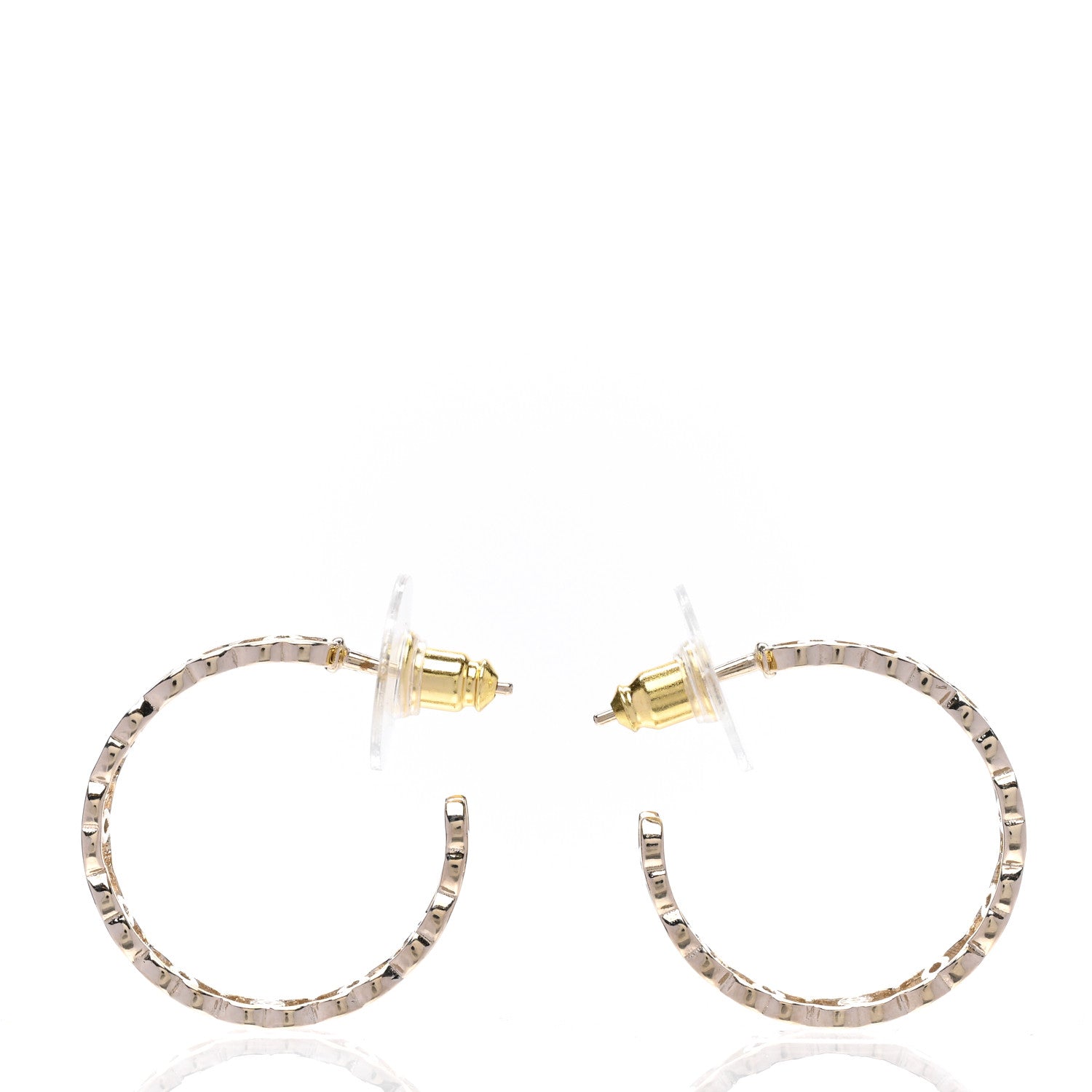 Chanel Metal CC Hoop Earrings Gold 2 of 6