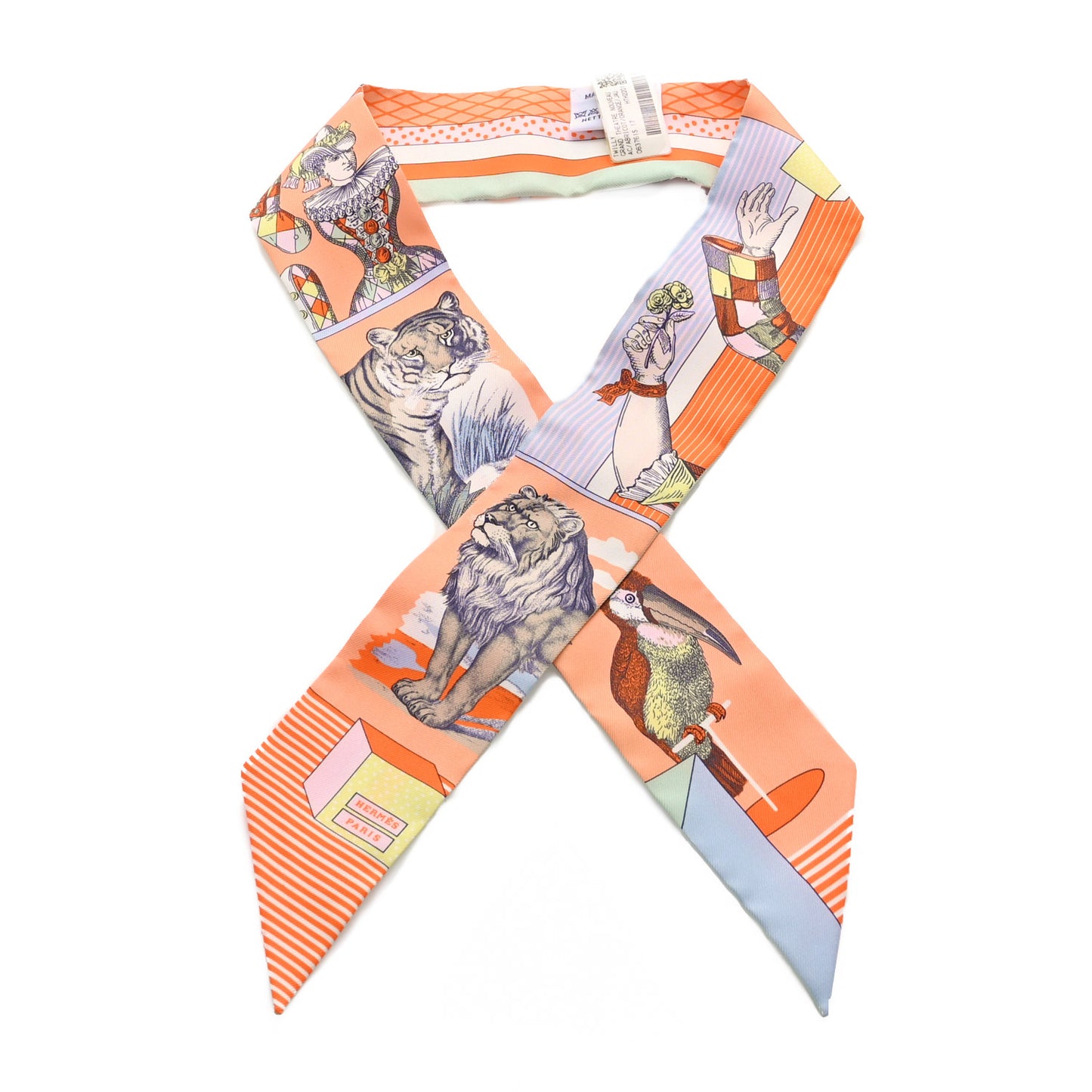 Silk Twilly Grand Theatre Nouveau Abricot Orange Jaune