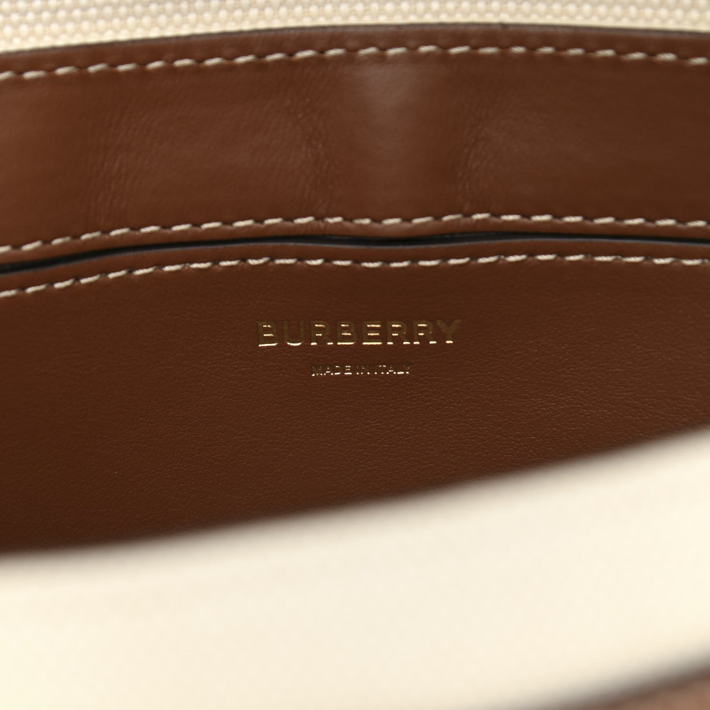 Canvas Horseferry Print Note Crossbody Bag Natural Tan