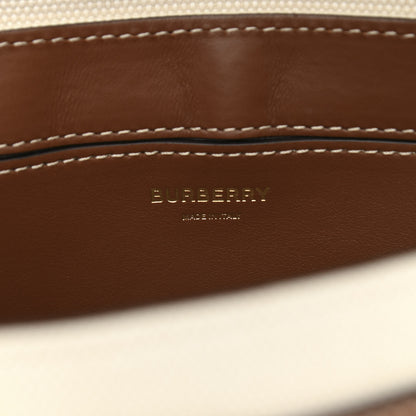Burberry Canvas Horseferry Print Note Crossbody Bag Natural Tan 6 of 12